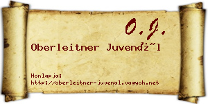 Oberleitner Juvenál névjegykártya